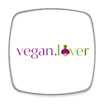 Vegan lover turnip - Magnet carré - blanc - Devant