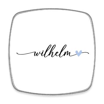 Wilhelm Name Calligraphy Font - Square fridge magnet - white - Front