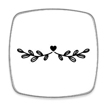 Blume - Blumen - Viereckiger Kühlschrankmagnet - Weiß - Vorne
