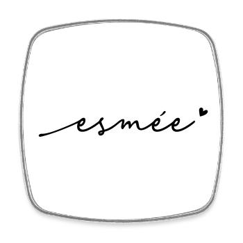 Nom cursif de l’esmée - Magnet carré - blanc - Devant