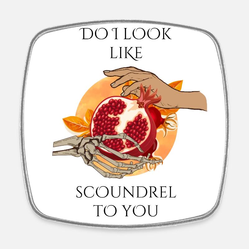 Hades and Persephone - Square fridge magnet - white