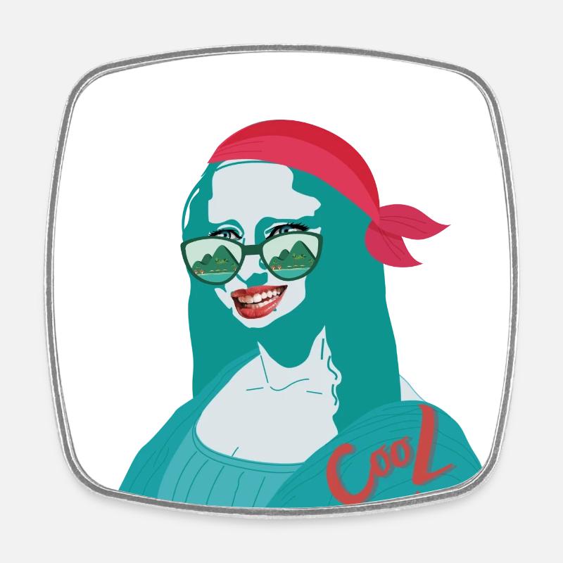 Cool Lisa - Magnet carré - blanc