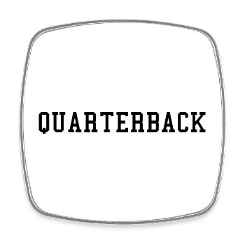 Quarterback de football américain - Magnet carré - blanc - Devant