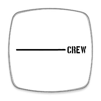 Crew Line - Square fridge magnet - white - Front
