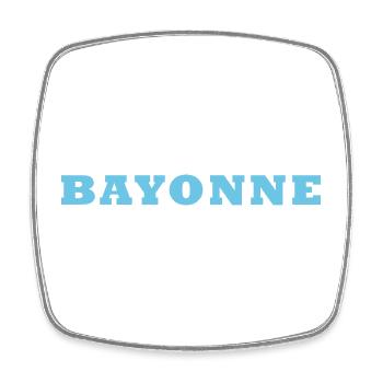Rugby Bayonne - Magnet carré - blanc - Devant