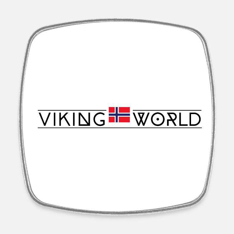 Welt der Wikinger - Viereckiger Kühlschrankmagnet - Weiß