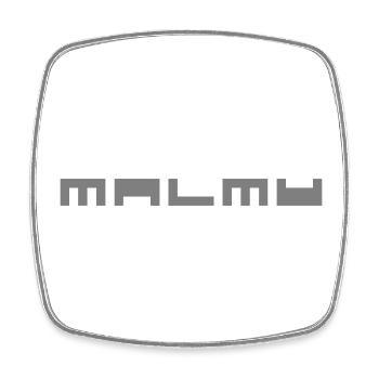 Malmo - Square fridge magnet - white - Front