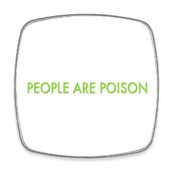 people are poisin - Viereckiger Kühlschrankmagnet - Weiß - Vorne
