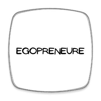EGOPRENEURE de LUXE - Viereckiger Kühlschrankmagnet - Weiß - Vorne