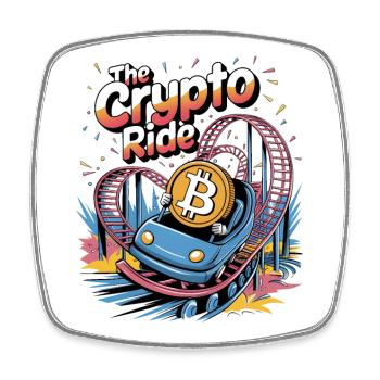 Die Krypto-Fahrt - Viereckiger Kühlschrankmagnet - Weiß - Vorne