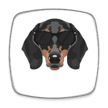My dachshund is the coolest - Square fridge magnet - white - Front