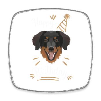 Geburtstag Geschenk Hovawart - Viereckiger Kühlschrankmagnet - Weiß - Vorne
