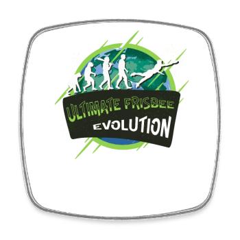 Ultimate Frisbee Evolution - Viereckiger Kühlschrankmagnet - Weiß - Vorne