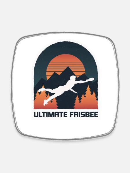 Ultimate Frisbee, wonderful nature - Square fridge magnet - white