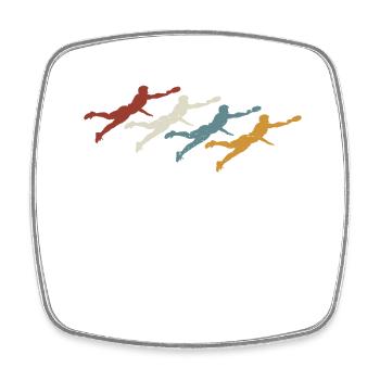 Retro vintage Ultimate Frisbee - Viereckiger Kühlschrankmagnet - Weiß - Vorne