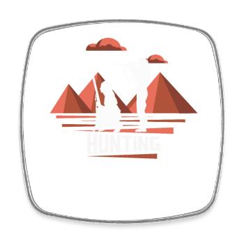 Chasseur, nature merveilleuse - Magnet carré - blanc - Devant