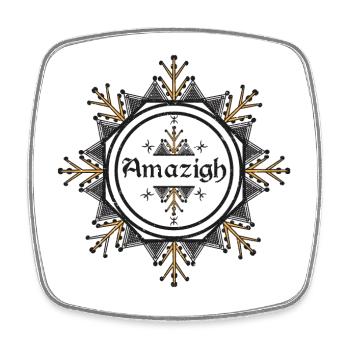 AMAZIGH MORIFES KERAMIK KABYLE - Viereckiger Kühlschrankmagnet - Weiß - Vorne
