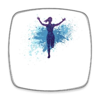 Splash Marathon, Trail Running - Square fridge magnet - white - Front
