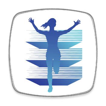 Geometry Marathon, Trail Running - Square fridge magnet - white - Front