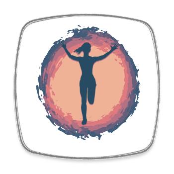 Splash Marathon, Trail Running - Square fridge magnet - white - Front