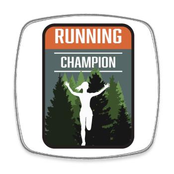 Marathon, Trail Running Champion - Square fridge magnet - white - Front