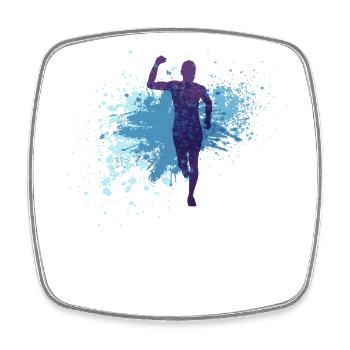 Splash Marathon, Trail Running - Square fridge magnet - white - Front