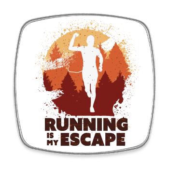 Marathon, Trail Running, Runners - Square fridge magnet - white - Front