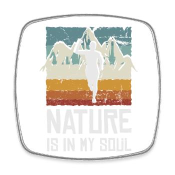 Marathon, Trail Running, Runners - Square fridge magnet - white - Front