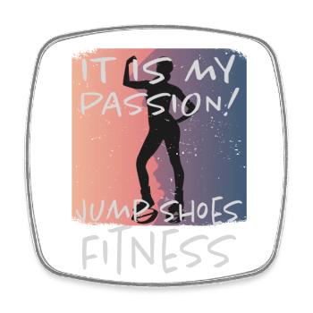 Grunge Jump Shoes Fitness - Viereckiger Kühlschrankmagnet - Weiß - Vorne
