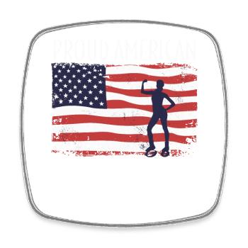 American Flag Jump Shoes Fitness - Magnet carré - blanc - Devant