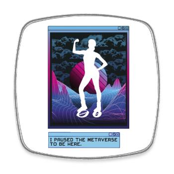 Vaporwave Metaverse Jump Chaussures Fitness - Magnet carré - blanc - Devant