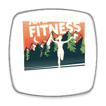 Jump Shoes Fitness Fitness Woman - Square fridge magnet - white - Front