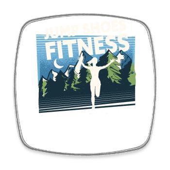 Jump Shoes Fitness Fitness Femme - Magnet carré - blanc - Devant