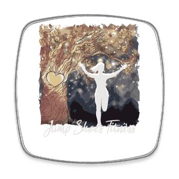 Jump Shoes Fitness Fitness Woman - Square fridge magnet - white - Front