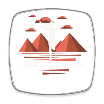 Jump Shoes Fitness Fitness Woman - Square fridge magnet - white - Front