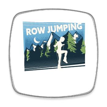 Rope Jumping Rope Jumping Woman - Square fridge magnet - white - Front