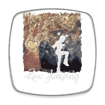 Rope Jumping Rope Jumping Woman - Square fridge magnet - white - Front