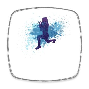 Splash HIIT - Viereckiger Kühlschrankmagnet - Weiß - Vorne