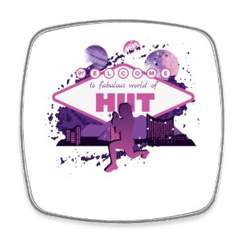 Fabelhafte Welt des HIIT - Viereckiger Kühlschrankmagnet - Weiß - Vorne
