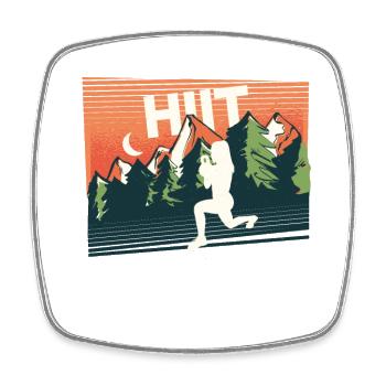 HIIT Fitness Femme - Magnet carré - blanc - Devant
