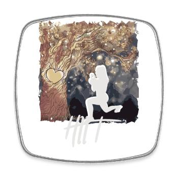HIIT Fitness Woman - Square fridge magnet - white - Front