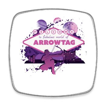 Fabulous world of Arrowtag - Square fridge magnet - white - Front