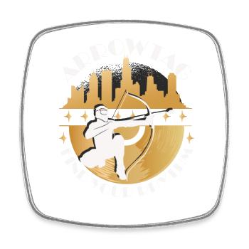 Arrowtag Rythme - Magnet carré - blanc - Devant