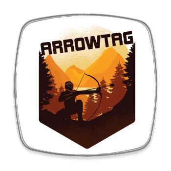 Arrowtag Tir à l’arc - Magnet carré - blanc - Devant