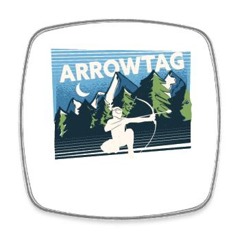 Arrowtag Archery - Square fridge magnet - white - Front