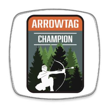 Arrowtag Champion - Square fridge magnet - white - Front