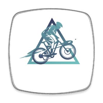 Geometry Downhill - Square fridge magnet - white - Front