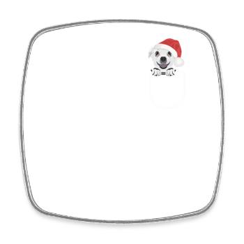 Chihuahua Merry Christmas - Square fridge magnet - white - Front