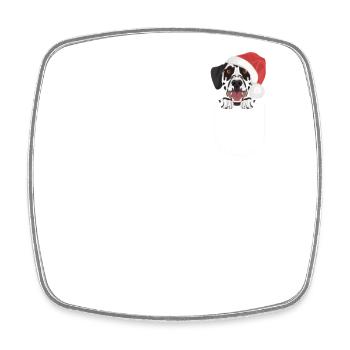 Dalmatian Merry Christmas - Square fridge magnet - white - Front