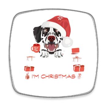 Dalmatian Christmas Market - Square fridge magnet - white - Front